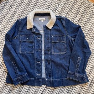 Cropped madewell denim chore coat